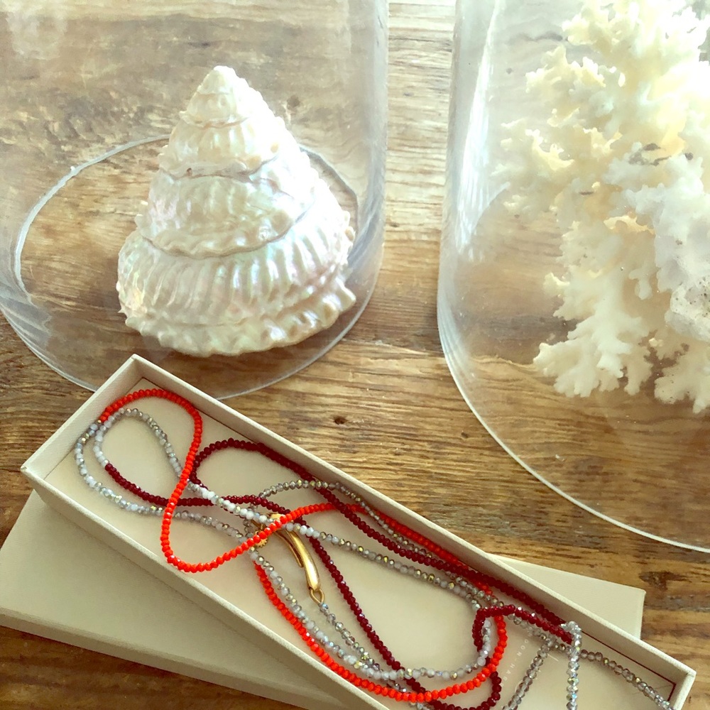 India Hicks Cut Crystal necklace 14K clasp